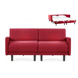 Canapé lit Français 2/3Places ROLLER DUO 160 LARGE accoudoirs amovibles Tissu / ROUGE - FIlo - Red - Likoolis