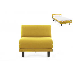 Fauteuil lit Français 1 Place ROLLER 80 SMALL sans accoudoirs Tissu / JAUNE  MOUTARDE - Filo - Yellow - Likoolis