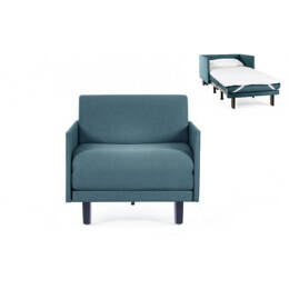 Fauteuil lit Français 1 Place ROLLER 80 MEDIUM accoudoirs amovibles Tissu / VERT  AQUAMA - Filo - Vert - Likoolis
