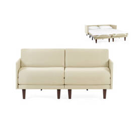 Canapé lit Français 2 places PACHA DUO 160 MEDIUM accoudoirs amovibles Tissu / ÉCRU - Filo - Marfil - Likoolis