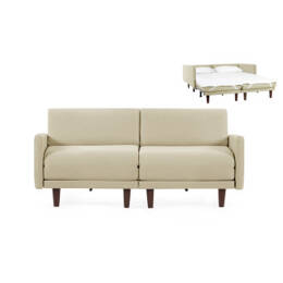 Canapé lit Français 2/3places PACHA DUO 140 LARGE accoudoirs amovibles Tissu / ÉCRU - Filo - Marfil - Likoolis