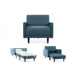 Fauteuil lit Français 1 Place PACHA 70 LARGE accoudoirs amovibles Tissu / VERT  AQUAMA - Filo - Vert - Paddock