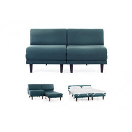 Canapé convertible Français 2places PACHA DUO 140 SMALL sans accoudoirs Tissu / VERT  AQUAMA - Filo - Vert - Likoolis