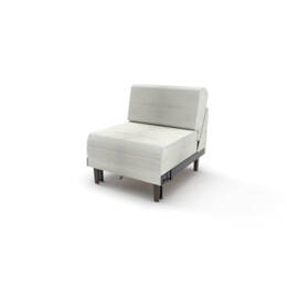 Fauteuil lit Français 1 Place PACHA 80 SMALL sans accoudoirs Tissu-Bouclette / 6 - BLANC - Likoolis
