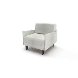 Fauteuil lit Français 1 Place PACHA 80 MEDIUM accoudoirs amovibles Tissu-Bouclette / 6 - BLANC - Likoolis