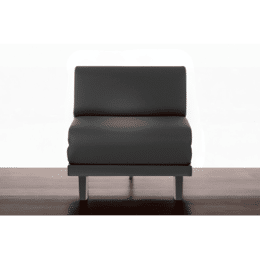 Fauteuil lit Français 1 Place ROLLER 80 SMALL sans accoudoirs Velours-côtelé Lisboa / 5 - BEIGE - Likoolis