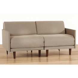 Canapé lit Français 2 places PACHA DUO 160 MEDIUM accoudoirs amovibles Tissu-Bouclette / 6 - BLANC - Likoolis