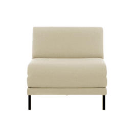 Fauteuil lit Français 1 Place BOSS 70 SMALL sans accoudoirs Velours-côtelé Lisboa / 5 - BEIGE - Likoolis