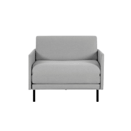 Fauteuil lit Français 1 Place BOSS 80 MEDIUM accoudoirs amovibles Cuir-artificiel / GRIS CLAIR  - COMBI - PIERRE - Likoolis