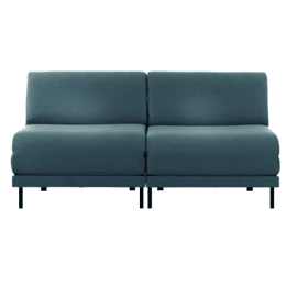 Canapé lit Français 2 places Design BOSS DUO 140 SMALL sans accoudoirs Tissu / VERT  AQUAMA - Filo - Vert - Likoolis