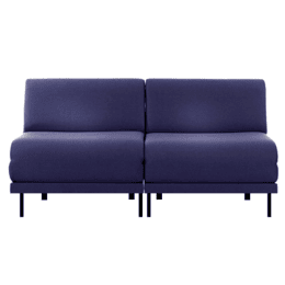 Canapé lit Français 2 places Design BOSS DUO 140 SMALL sans accoudoirs Tissu / BLEU MARINE - Filo - Blue - Likoolis