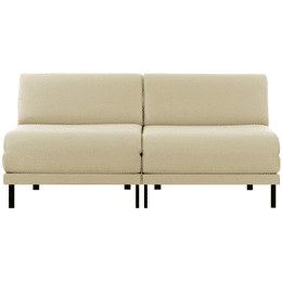 Canapé lit Français 2 places Design BOSS DUO 140 SMALL sans accoudoirs Velours-côtelé Lisboa / 5 - BEIGE - Likoolis