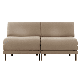 Canapé lit Français 2 places Design BOSS DUO 140 SMALL sans accoudoirs Velours-côtelé Lisboa / 21 - VERT - Likoolis