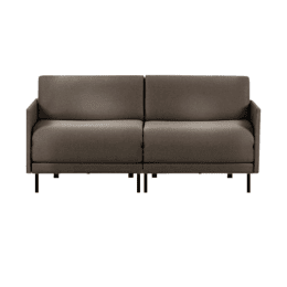 Canapé lit Français 2 places BOSS DUO 140 MEDIUM accoudoirs amovibles Tissu / GRIS FONCÉ - Filo - Dark grey - Likoolis