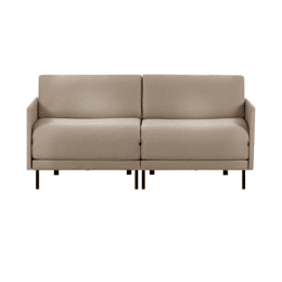 Canapé lit Français 2 places BOSS DUO 140 MEDIUM accoudoirs amovibles Tissu / MARRON CHINÉ - Filo - Taupe - Likoolis