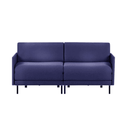 Canapé lit Français 2/3 places BOSS DUO 160 MEDIUM accoudoirs amovibles Tissu / BLEU MARINE - Filo - Blue - Likoolis