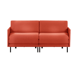 Canapé lit Français 2/3 places BOSS DUO 160 MEDIUM accoudoirs amovibles Tissu / ORANGE - Filo - Orange - Likoolis