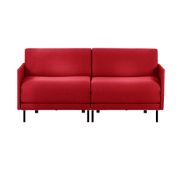 Canapé lit Français 2/3 places BOSS DUO 160 MEDIUM accoudoirs amovibles Tissu / ROUGE - FIlo - Red - Likoolis