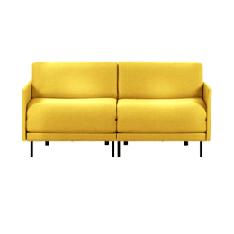 Canapé lit Français 2/3 places BOSS DUO 160 MEDIUM accoudoirs amovibles Tissu / JAUNE  MOUTARDE - Filo - Yellow - Likoolis