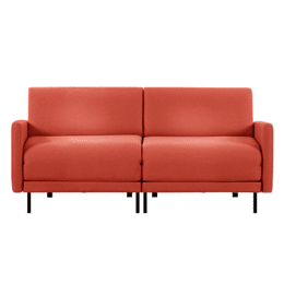 Canapé lit Français 2 places BOSS DUO 140 LARGE accoudoirs amovibles Tissu / ORANGE - Filo - Orange - Likoolis