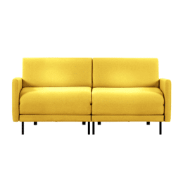 Canapé lit Français 2 places BOSS DUO 140 LARGE accoudoirs amovibles Tissu / JAUNE  MOUTARDE - Filo - Yellow - Likoolis