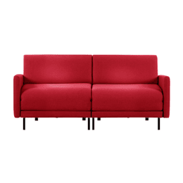 Canapé lit Français 2/3 places BOSS DUO 160 LARGE accoudoirs amovibles Tissu / ROUGE - FIlo - Red - Likoolis