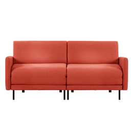 Canapé lit Français 2/3 places BOSS DUO 160 LARGE accoudoirs amovibles Tissu / ORANGE - Filo - Orange - Likoolis