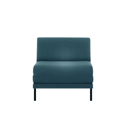 Fauteuil lit Français 1 Place BOSS 70 SMALL sans accoudoirs Tissu / VERT  AQUAMA - Filo - Vert - Likoolis