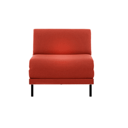 Fauteuil lit convertible Français 1Place BOSS 80 SMALL sans accoudoirs Tissu / ORANGE - Filo - Orange - Likoolis