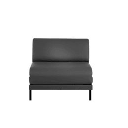 Fauteuil lit convertible Français 1Place BOSS 80 SMALL sans accoudoirs Cuir-artificiel / NOIR - COMBI - NOIR - Likoolis