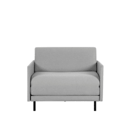Fauteuil lit Français 1 Place BOSS 70 MEDIUM accoudoirs amovibles Cuir-artificiel / GRIS CLAIR  - COMBI - PIERRE - Likoolis