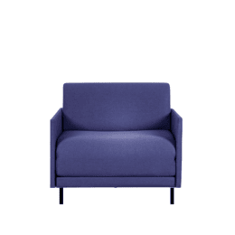Fauteuil lit Français 1 Place BOSS 70 MEDIUM accoudoirs amovibles Tissu / BLEU MARINE - Filo - Blue - Likoolis