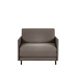 Fauteuil lit Français 1 Place BOSS 80 MEDIUM accoudoirs amovibles Tissu / GRIS FONCÉ - Filo - Dark grey - Likoolis