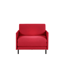 Fauteuil lit Français 1 Place BOSS 80 MEDIUM accoudoirs amovibles Tissu / ROUGE - FIlo - Red - Likoolis