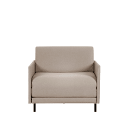 Fauteuil lit Français 1 Place BOSS 80 MEDIUM accoudoirs amovibles Tissu / MARRON CHINÉ - Filo - Taupe - Likoolis