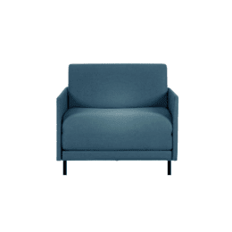 Fauteuil lit Français 1 Place BOSS 80 MEDIUM accoudoirs amovibles Tissu / VERT  AQUAMA - Filo - Vert - Likoolis
