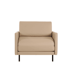 Fauteuil lit Français 1 Place BOSS 70 LARGE  accoudoirs amovibles CUIR - Beige Mastic 0809   - Likoolis