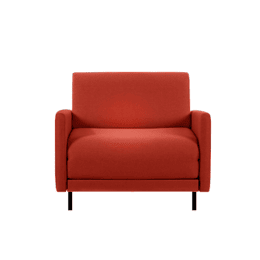 Fauteuil lit Français 1 Place BOSS 70 LARGE  accoudoirs amovibles Tissu / ORANGE - Filo - Orange - Likoolis