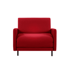 Fauteuil lit Français 1 Place BOSS 70 LARGE  accoudoirs amovibles Tissu / ROUGE - FIlo - Red - Likoolis