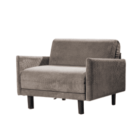 Fauteuil lit Français 1 Place PACHA 70 LARGE accoudoirs amovibles Velours-côtelé Lisboa / 21 - VERT - Paddock