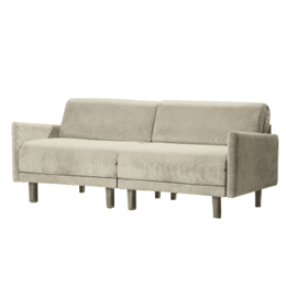 Canapé lit Français 2/3places PACHA DUO 140 LARGE accoudoirs amovibles Velours-côtelé Lisboa / 5 - BEIGE - Likoolis