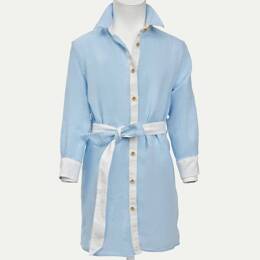 ROBE CHEMISE JULIETTE LIN CIEL ET IVOIRE