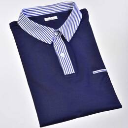 POLO HOMME CHUKKER MARINE ET RAYURES