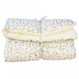 Tapis de jeu bébé grand format fille en Liberty Alice rose