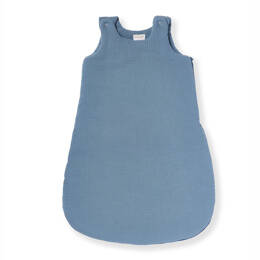 Gigoteuse hiver 24-36 mois en gaze de coton bleu orage bio