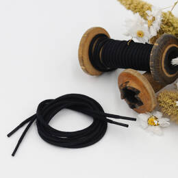 Lacets ronds cirés - Trois tailles : 50, 75 et 80 cm - Couleurs disponibles : marron foncé, marron clair, jaune et noir