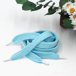 Lacets bleu clair, réfléchissants et plats - Pacco