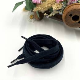 Lacets plats teinture végétale Loan - Au choix : blanc, noir ou marine
