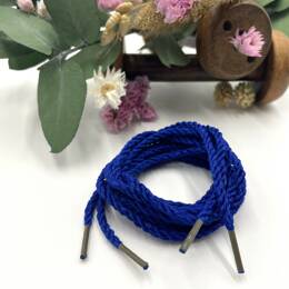 Lacet rond bleu électrique - 110 cm - Léo