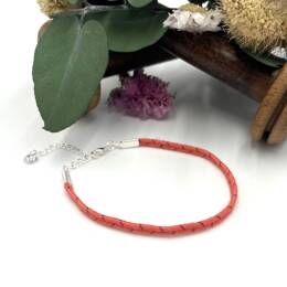 Bracelet corail de couleurs bordeaux et rose - Lisa
